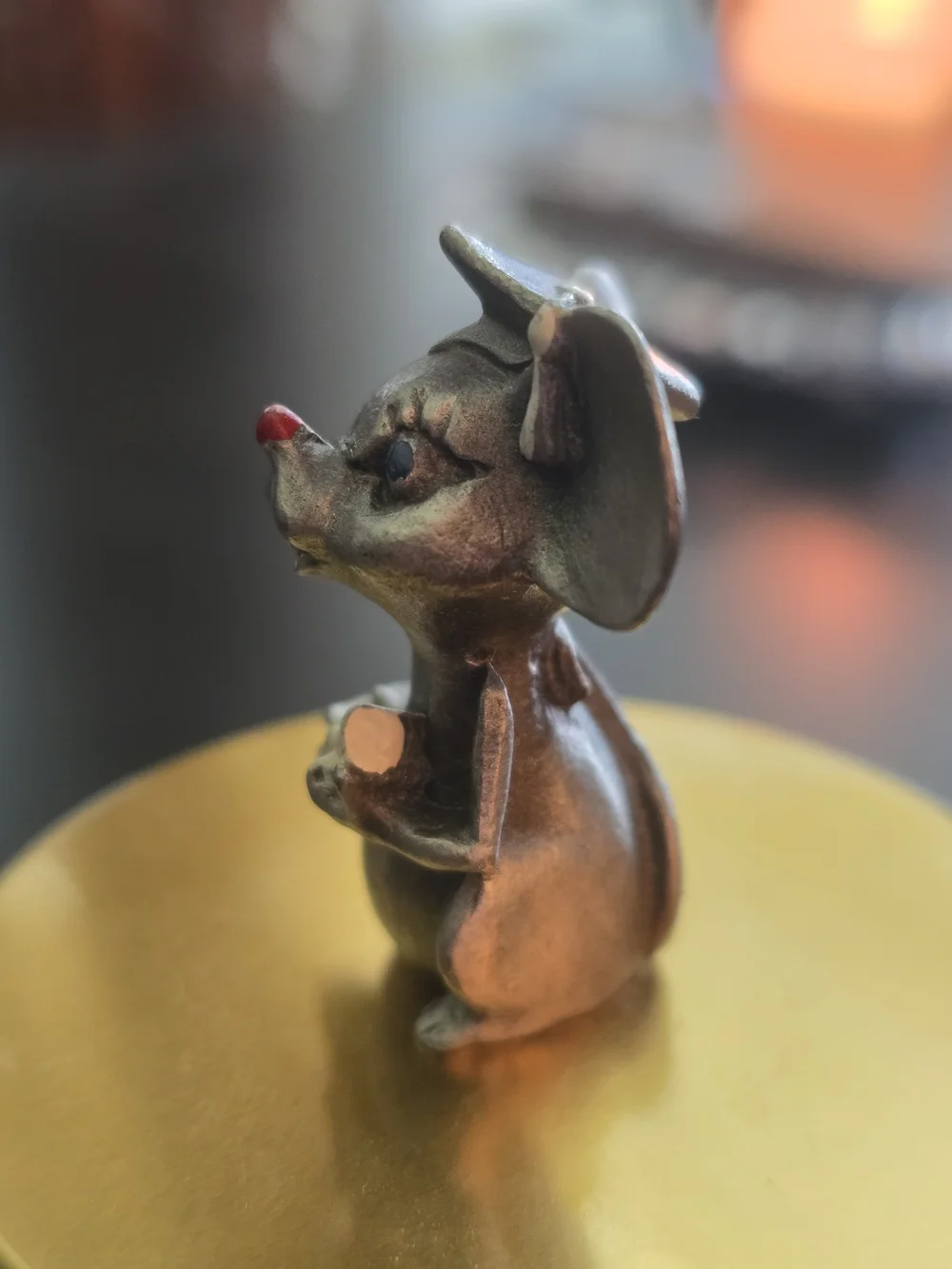 Vintage 1982 Hudson Fine Pewter Graduation Mouse Figurine (Model #2751).